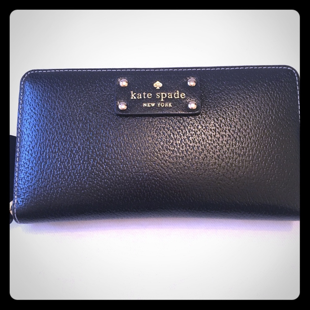 Kate Spade black leather wallet